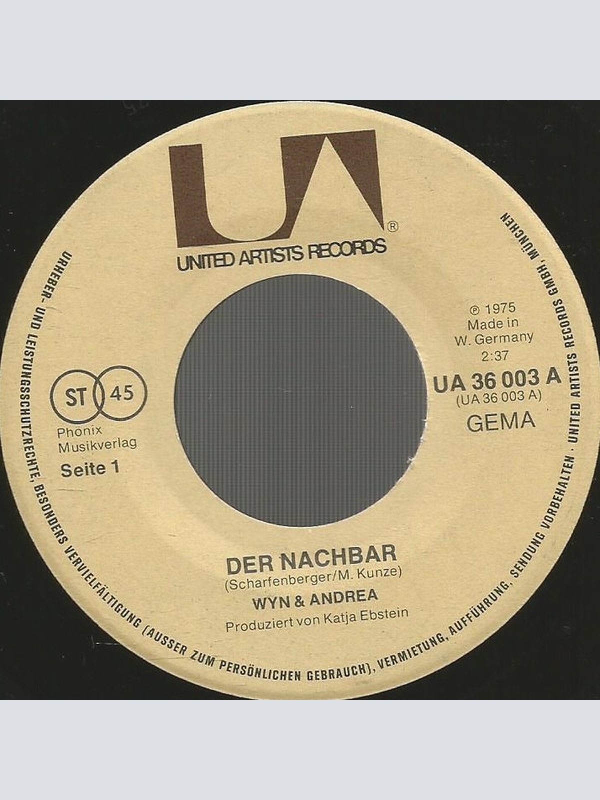 Vinyl / Wyn & Andrea - Der Nachbar