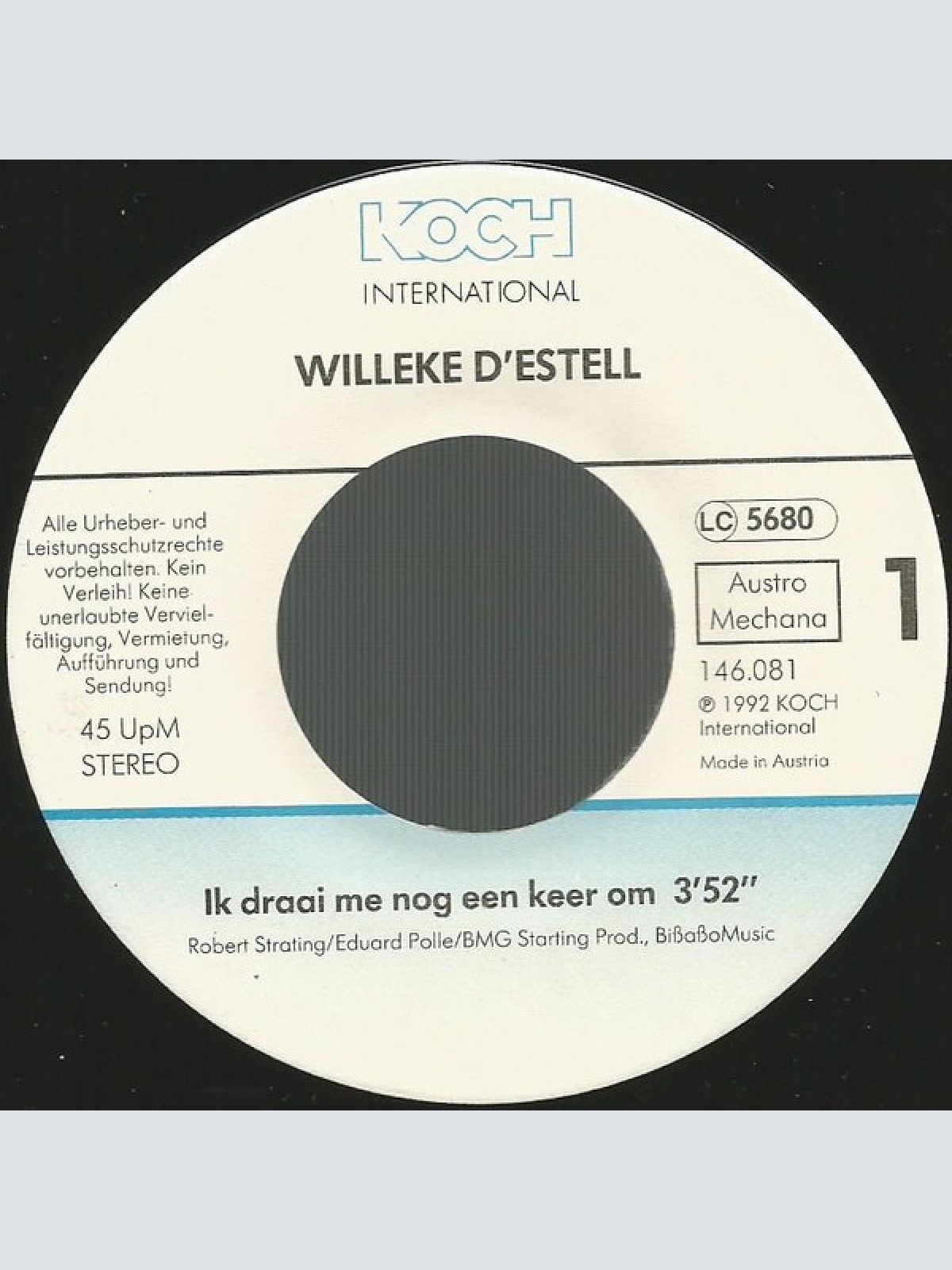 Vinyl / Willeke D'estell - Ik Draai Me Nog Een Keer Om