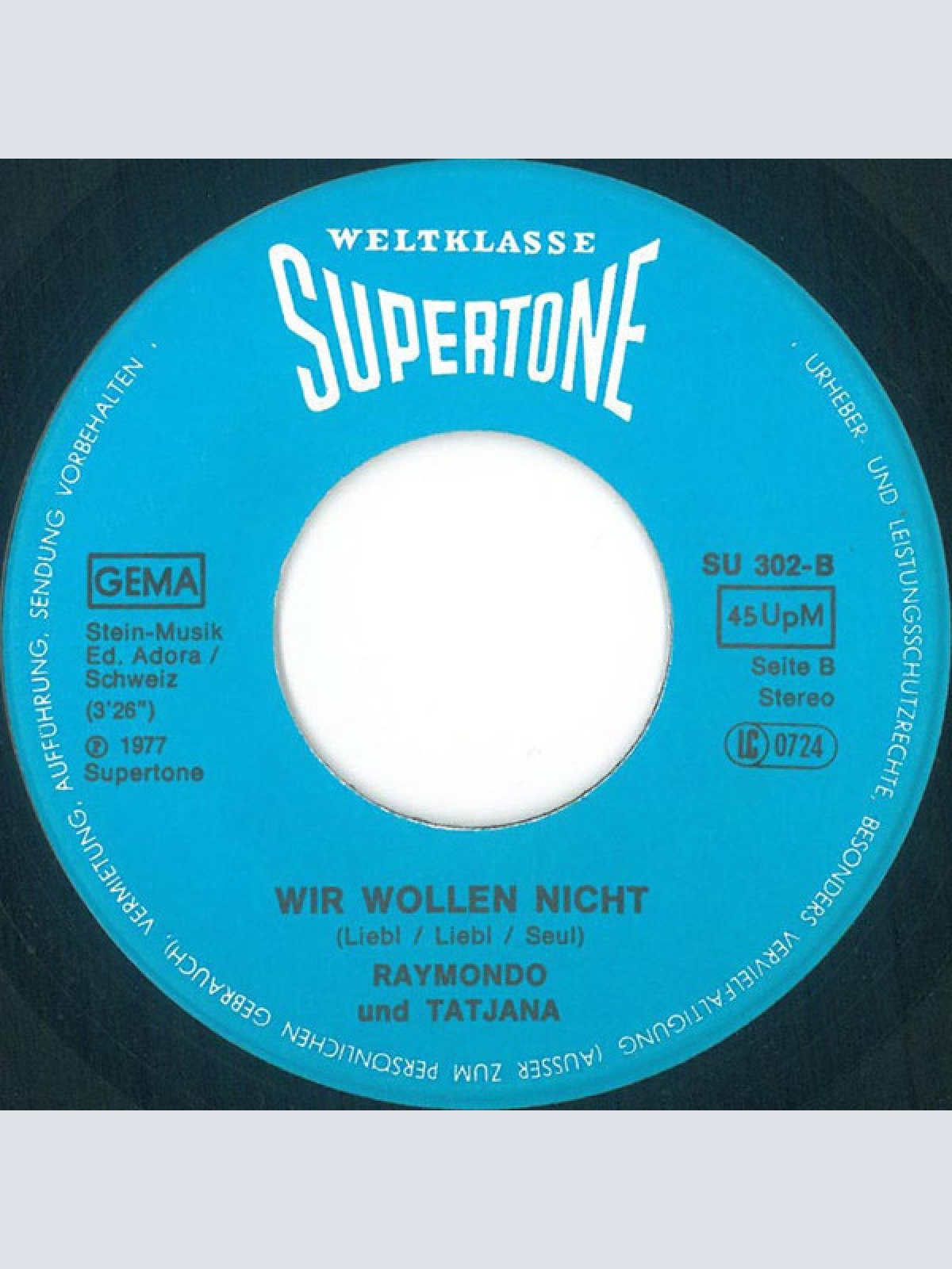 Vinyl / Raymondo U. Tatjana* - Unser Kleiner Zoo / Wir Wollen Nicht