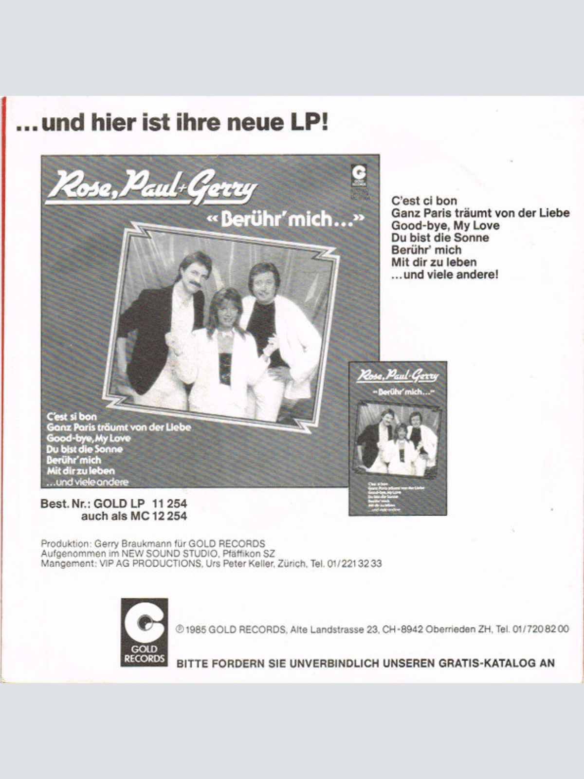 Vinyl / Rose, Paul & Gerry - Berühr' Mich