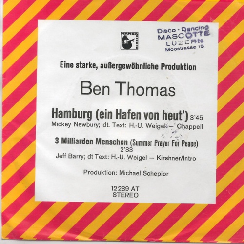 Vinyl / Ben Thomas (2) - Hamburg (Ein Hafen Von Heut')