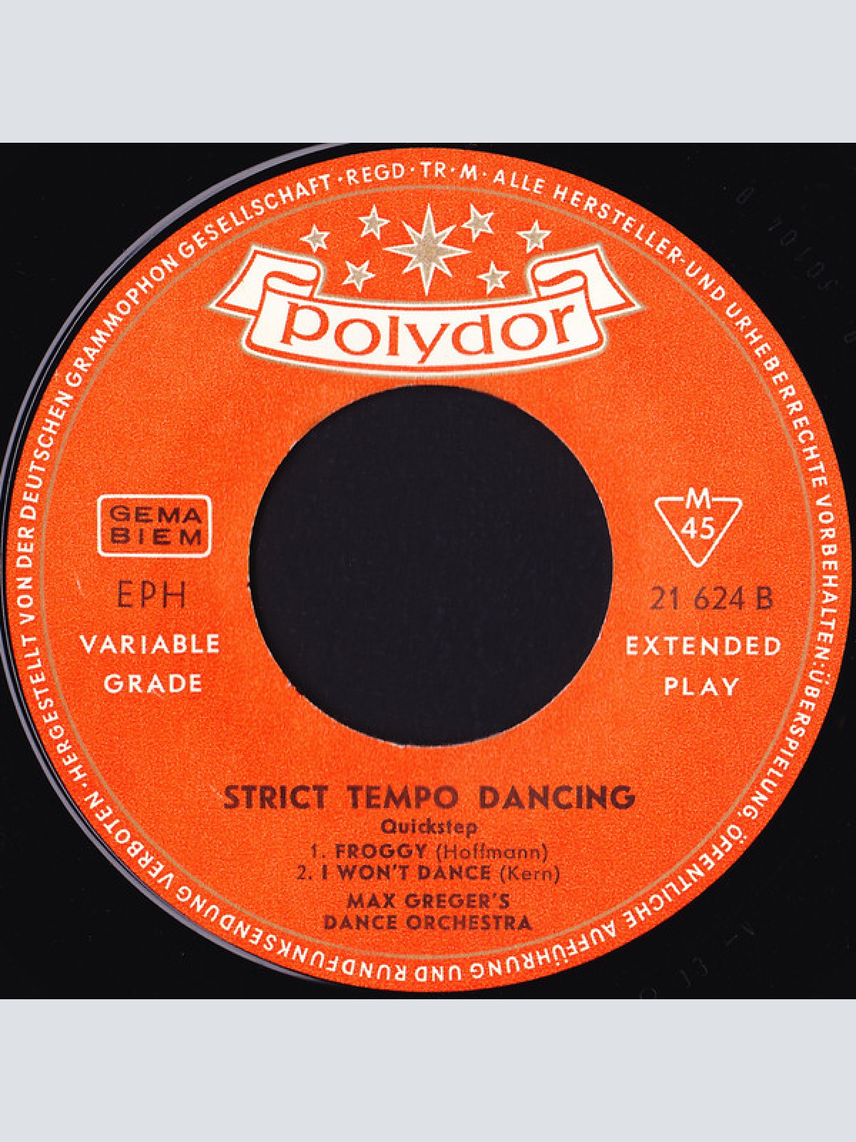 Vinyl / Max Greger's Dance Orchestra* - Strict Tempo Dancing: Quickstep