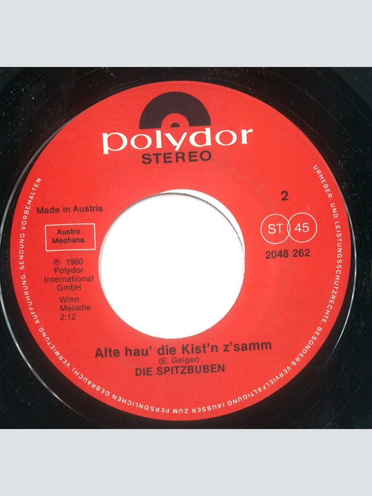 Vinyl / Die Spitzbuben* - Schmier Ma Halt A Bisserl