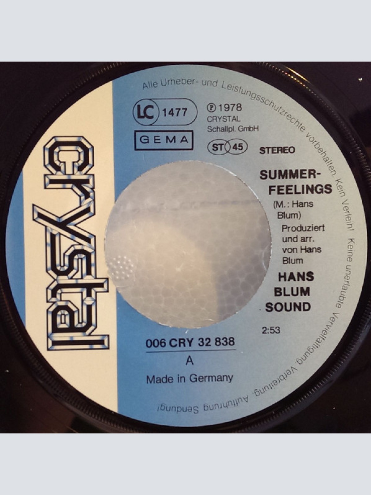 Vinyl / Hans Blum-Sound* - Summerfeelings / Ja, Liebe Ist