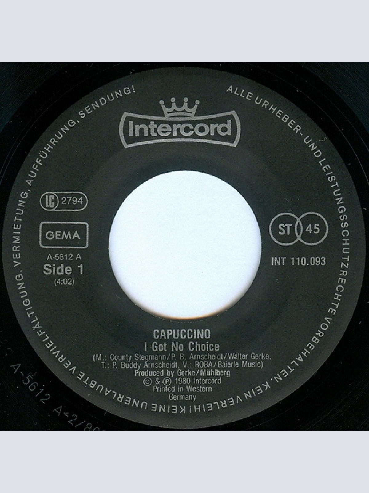 Vinyl / Capuccino (2) - I Got No Choice