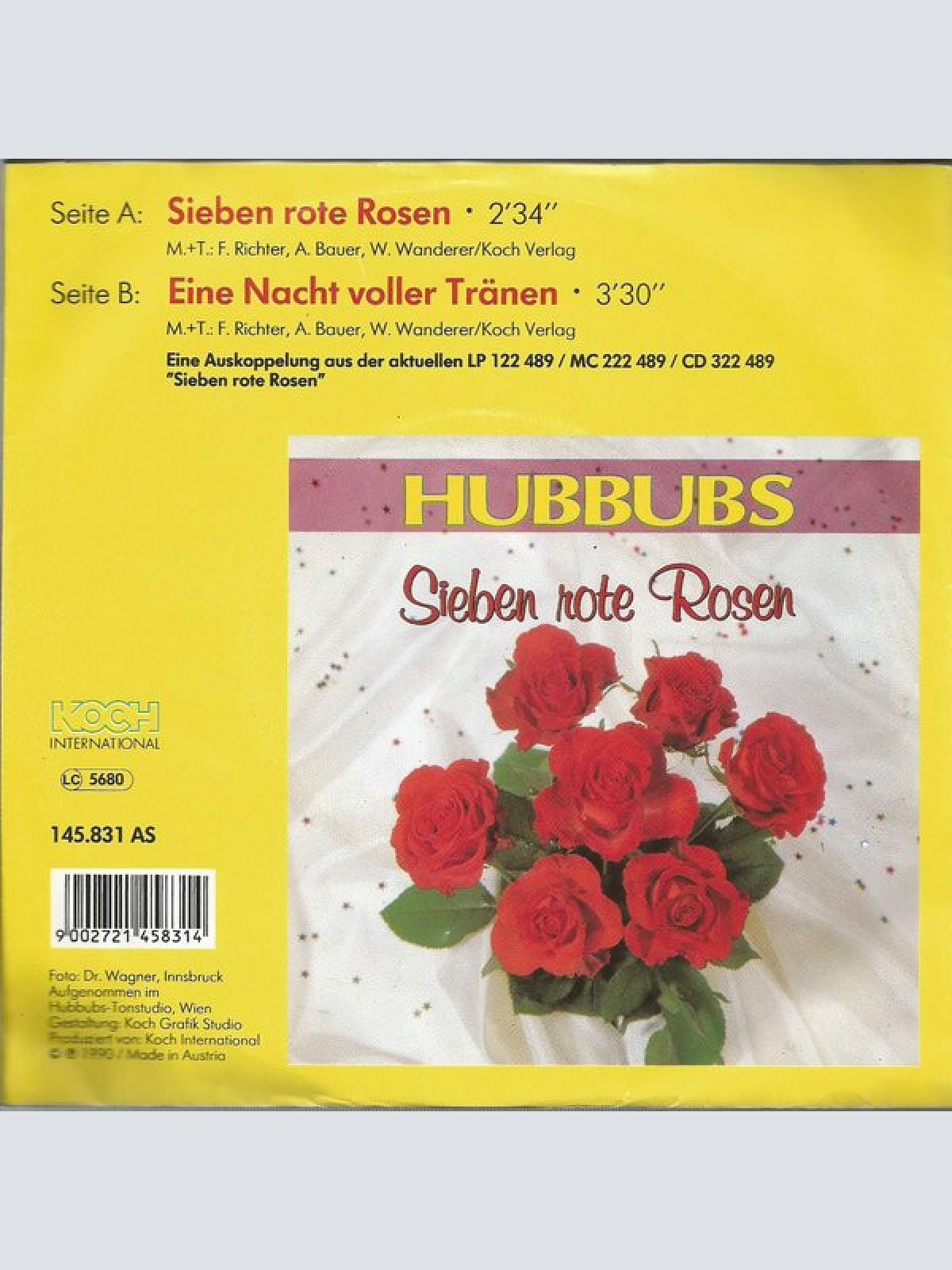 Vinyl / The Hubbubs - Sieben Rote Rosen