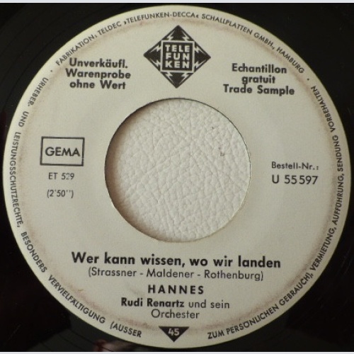 Vinyl / Hannes (26), Rudi Renartz Und Sein Orchester - Es Geht Heim