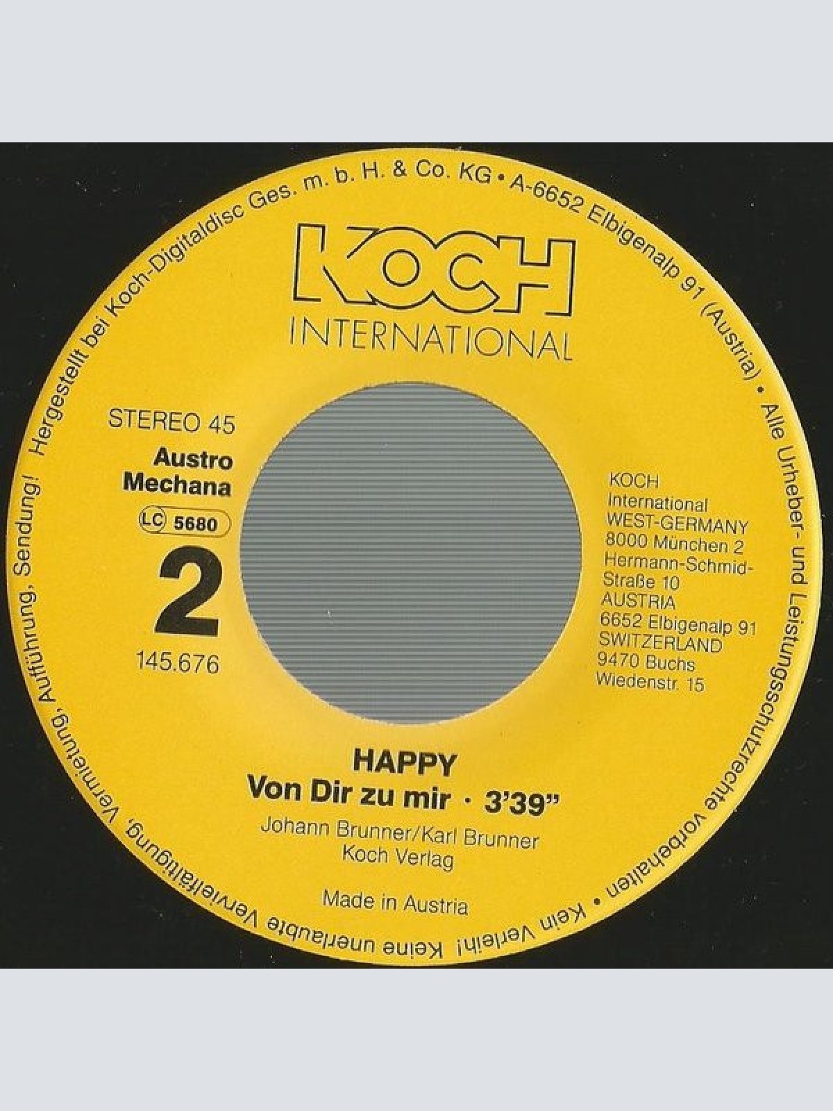 Vinyl / Happy (8) - Du Bist Der Tag In Meiner Nacht