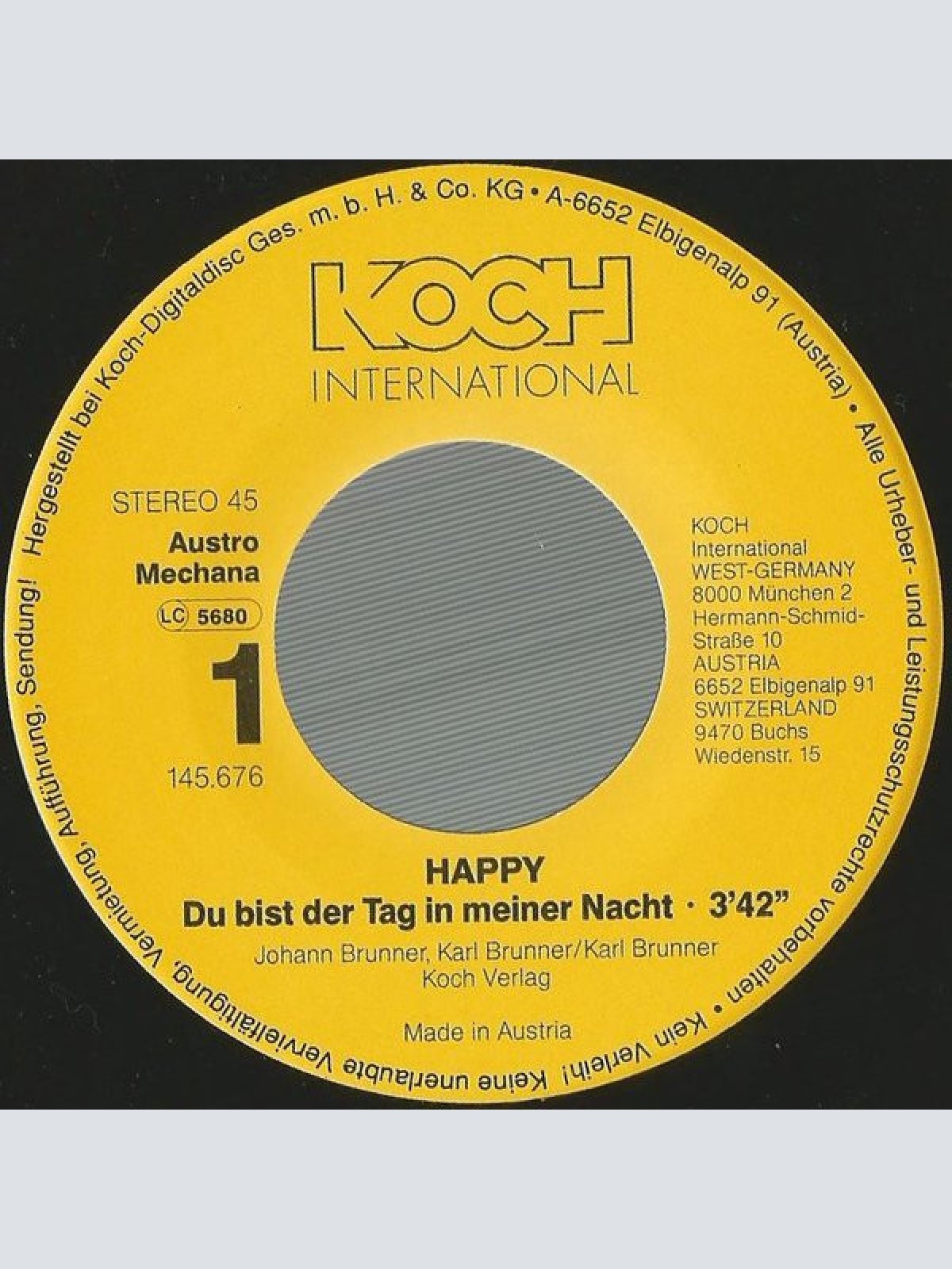 Vinyl / Happy (8) - Du Bist Der Tag In Meiner Nacht