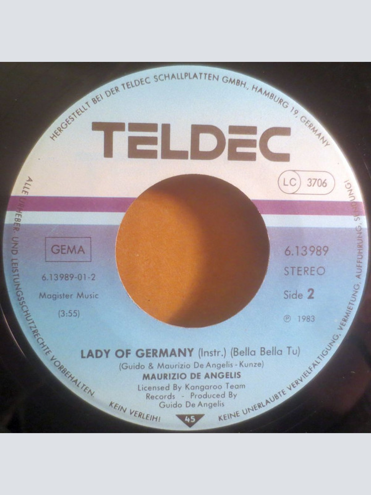 Vinyl / Maurizio De Angelis - Lady Of Germany (Bella Bella Tu)