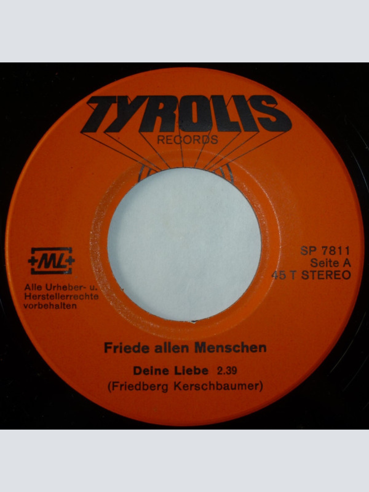 Vinyl / Friedbert Kerschbaumer - Friede Allen Menschen