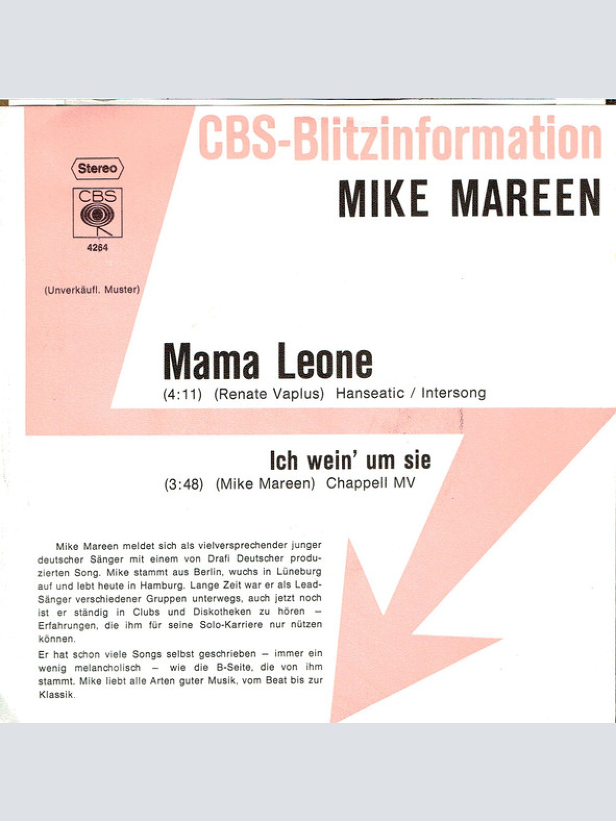 Vinyl / Mike Mareen - Mama Leone
