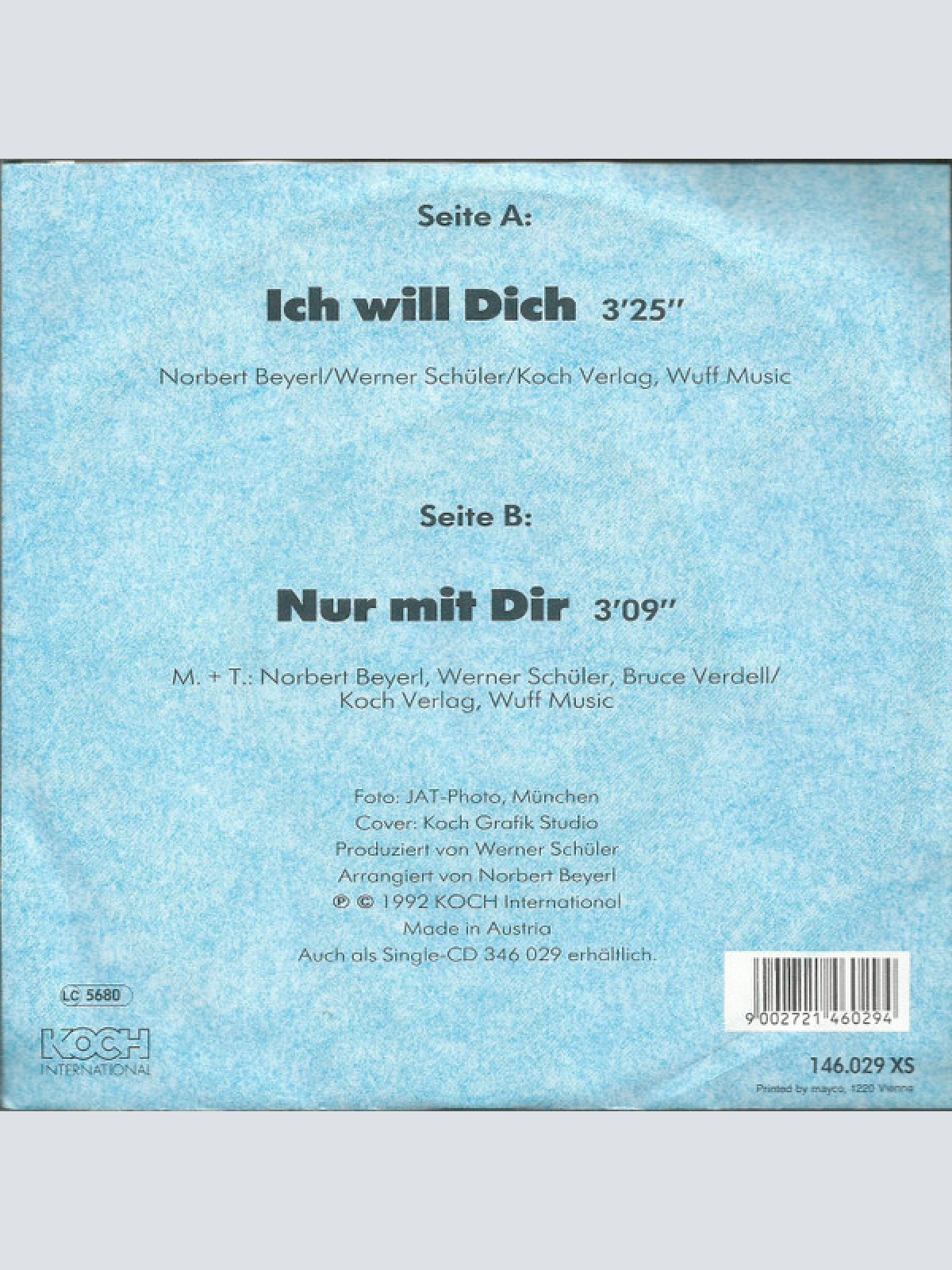 Vinyl / Peter Rafael - Ich Will Dich