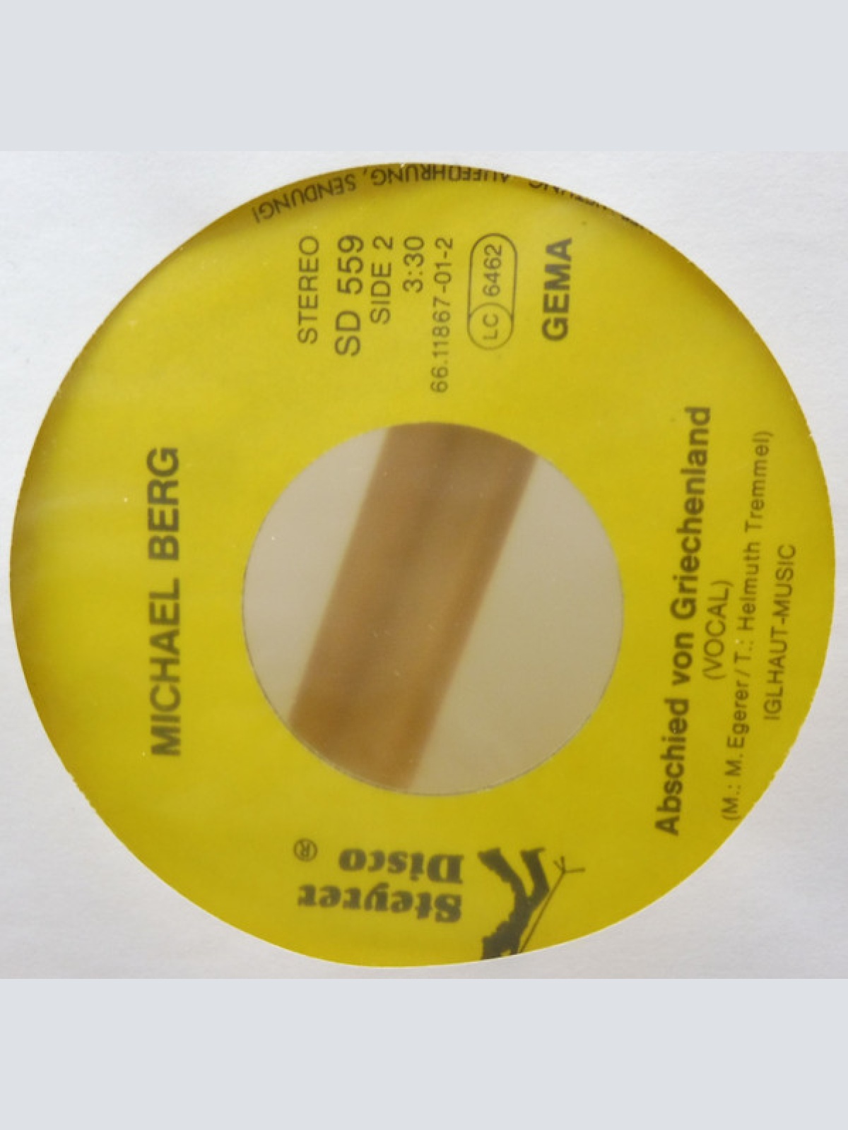 Vinyl / Michael Berg (6) - Abschied Von Griechenland