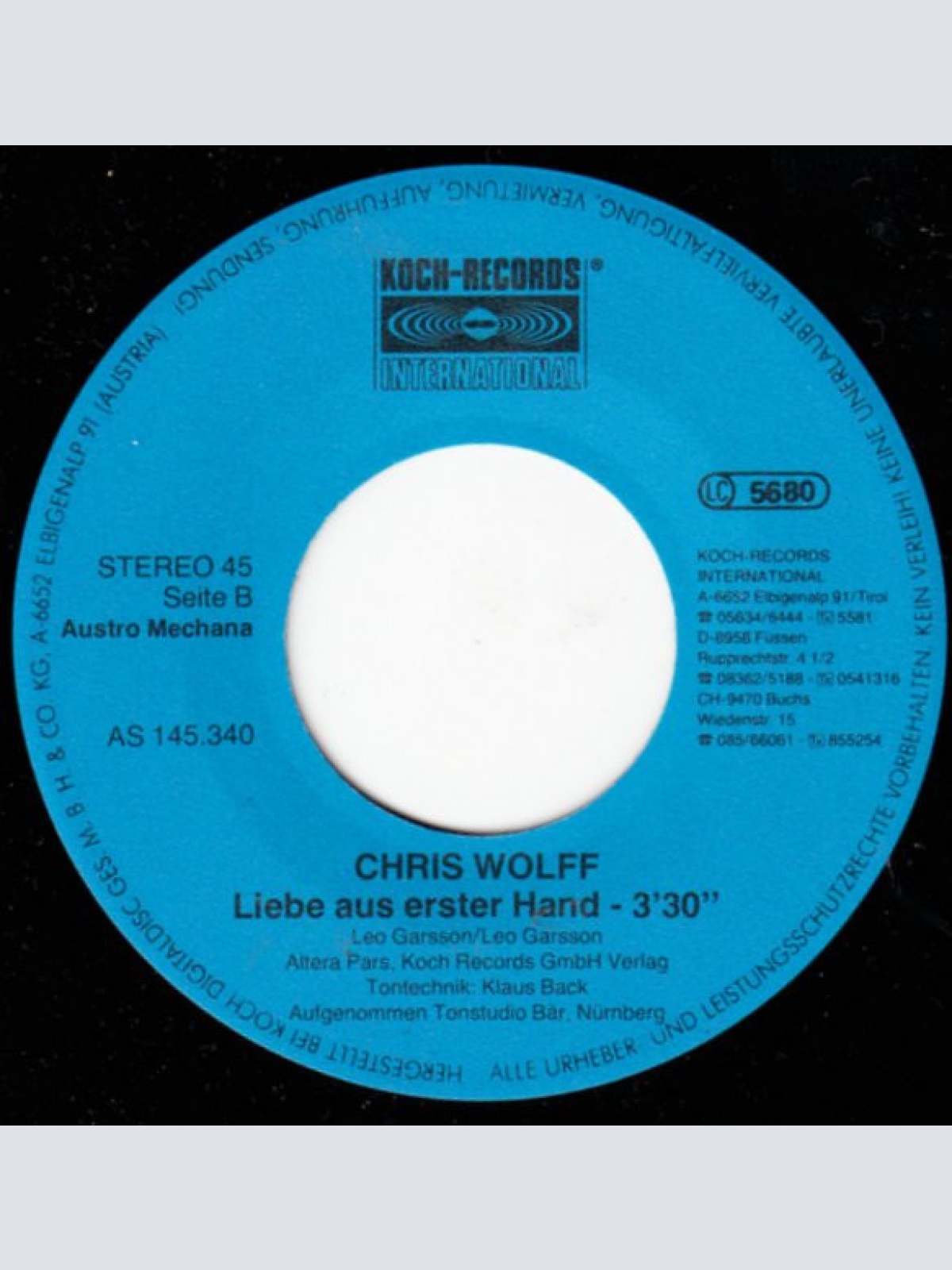 Vinyl / Chris Wolff - Marina