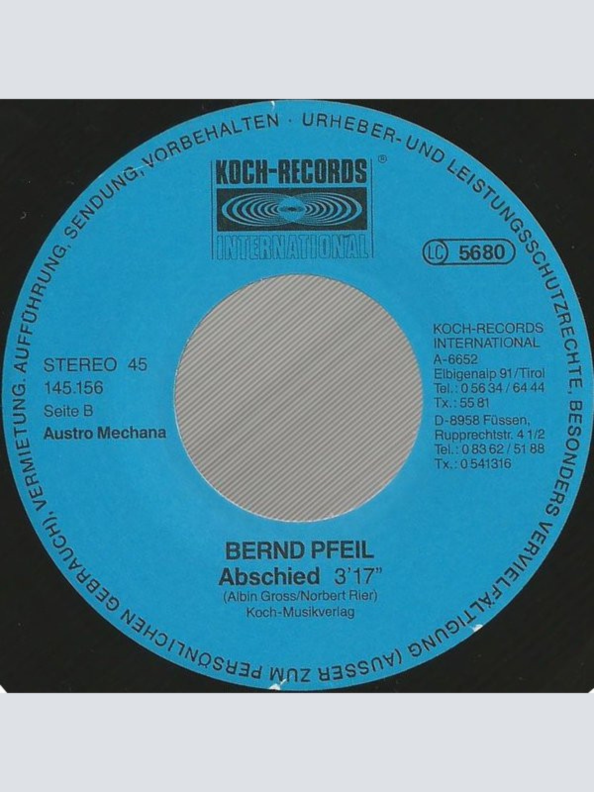 Vinyl / Bernd Pfeil - Du Bist Die Liebe Für Mich