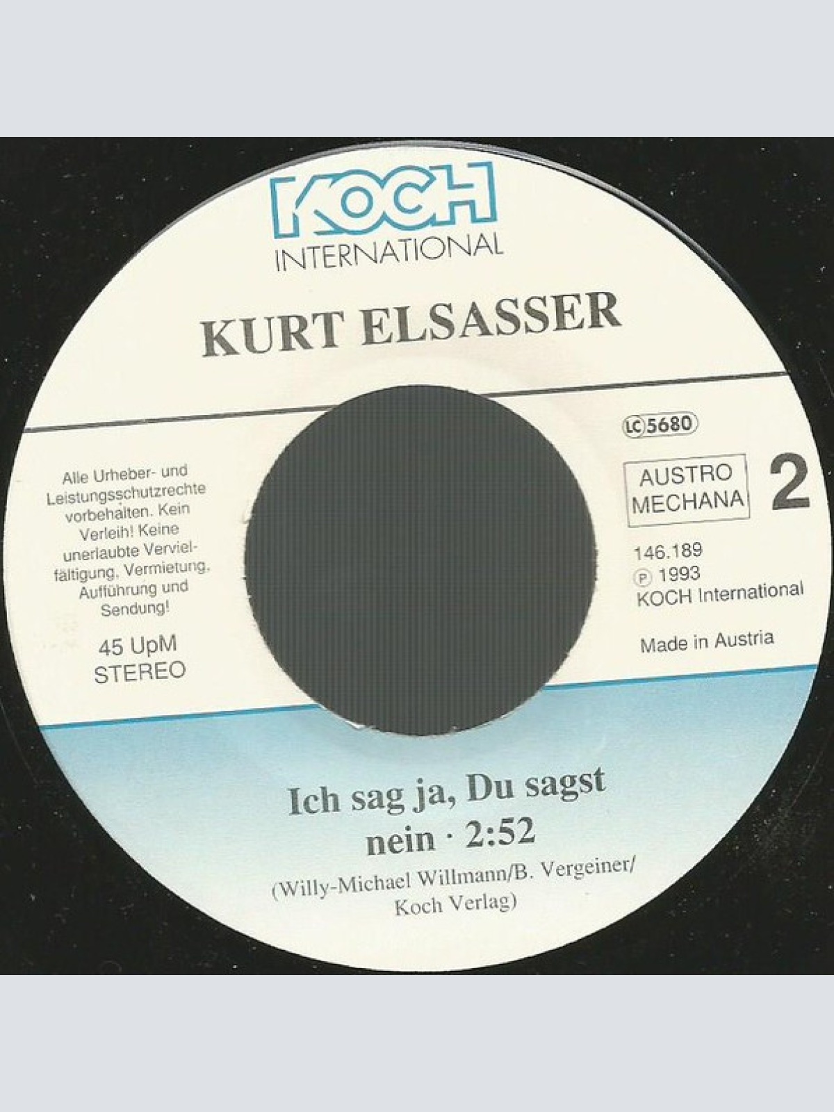 Vinyl / Kurt Elsasser - Romantisches Mädchen Gesucht