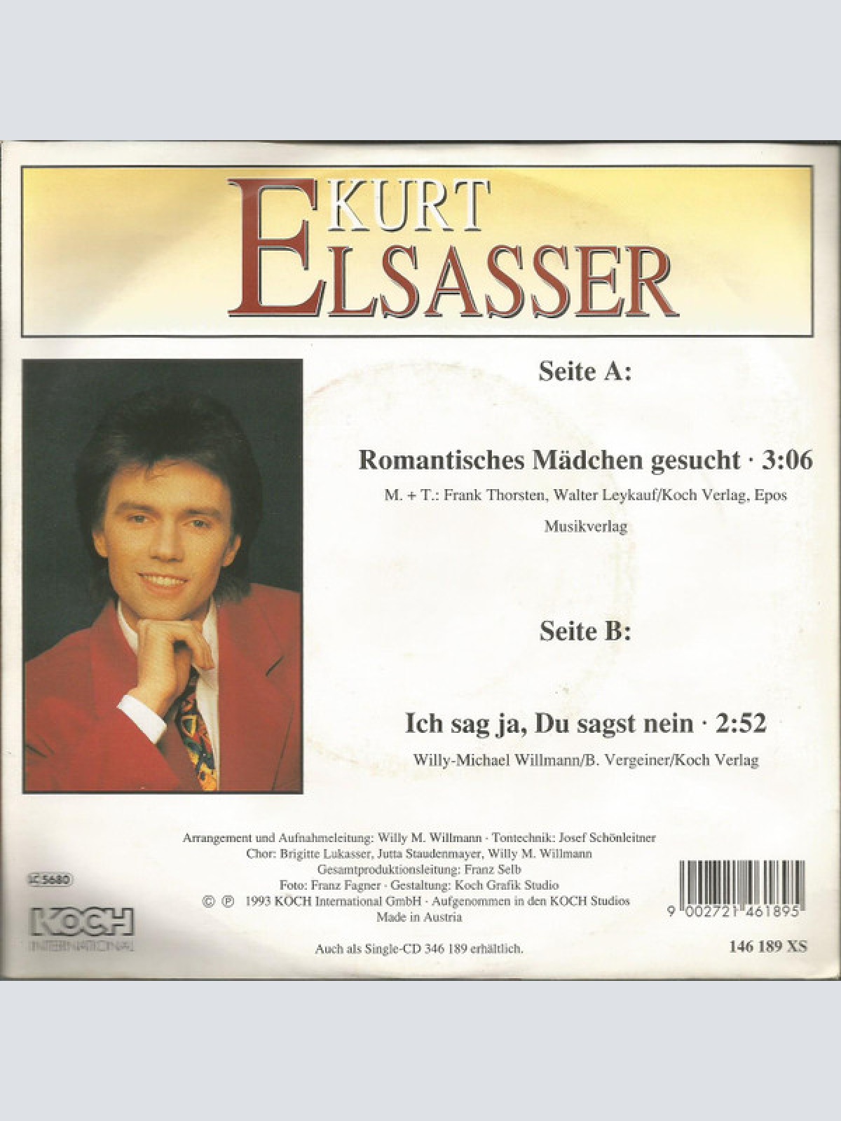 Vinyl / Kurt Elsasser - Romantisches Mädchen Gesucht