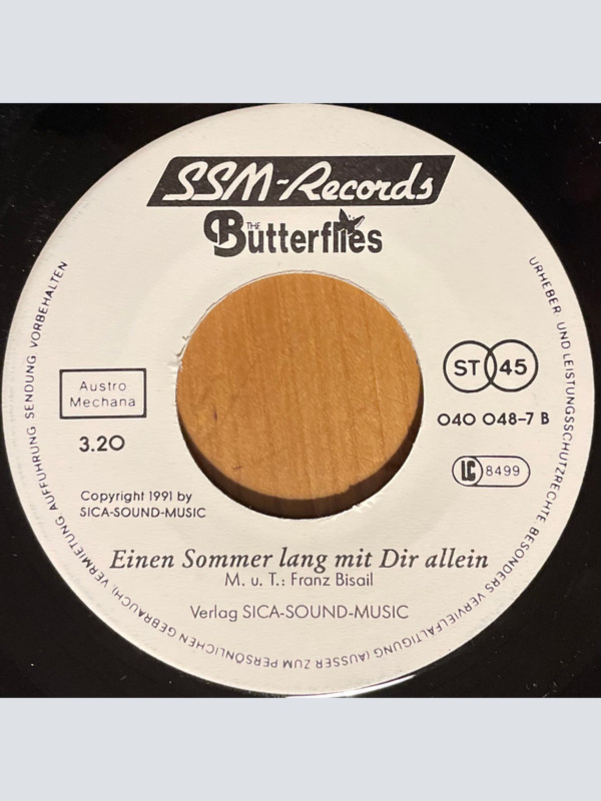 Vinyl / Butterflies (2) - Ich Bin Verloren Ohne Dich / Einen Sommer Lang Mit Dir Allein