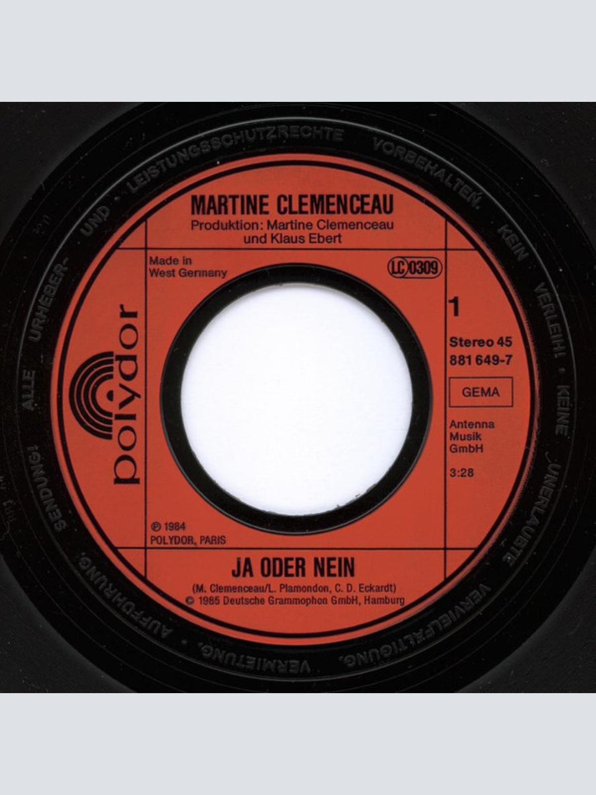 Vinyl / Martine Clemenceau* - Ja Oder Nein