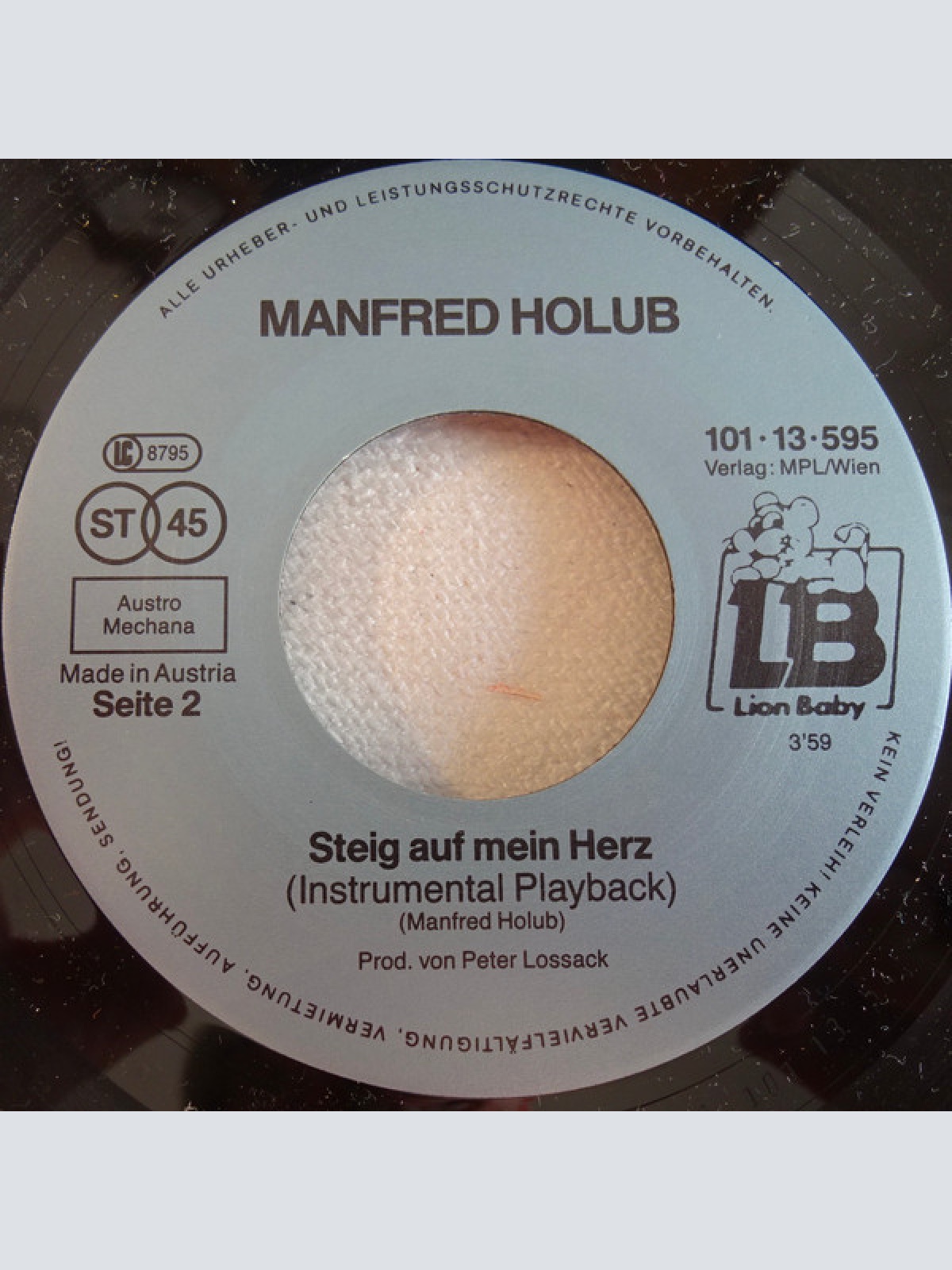 Vinyl / Manfred Holub - Alkyon (Steig Auf Mein Herz)