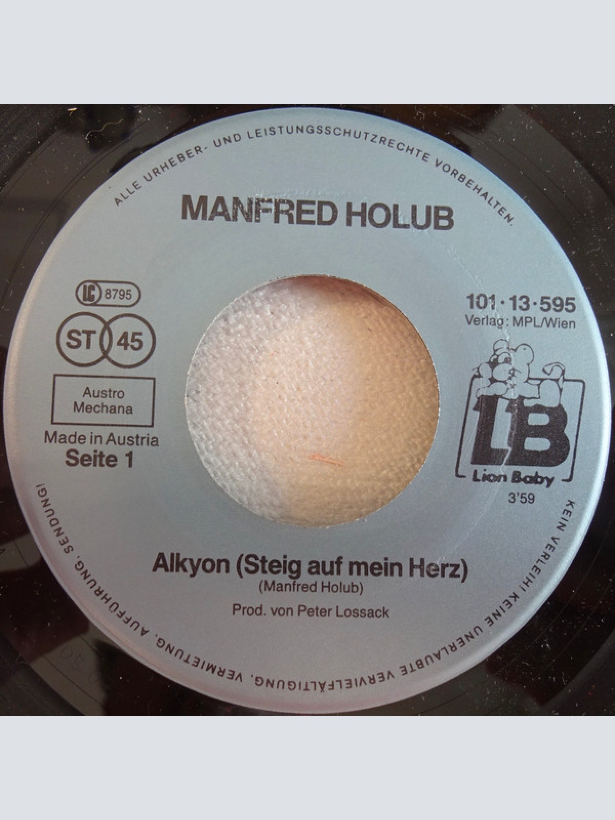 Vinyl / Manfred Holub - Alkyon (Steig Auf Mein Herz)