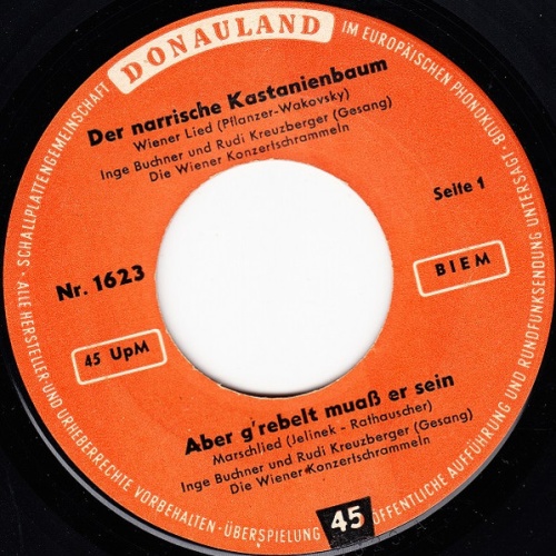 Vinyl / Inge Buchner Und Rudi Kreuzberger / Elfie Friedrich - Der Narrische Kastanienbaum / Aber G'rebelt Muaß Er Sein / Ein Briefchen Aus Wien / Briefkasterl-Ländler