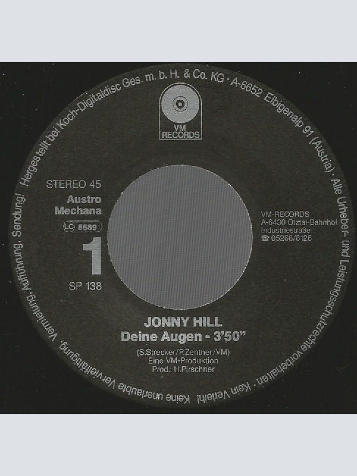 Vinyl / Jonny Hill - Deine Augen