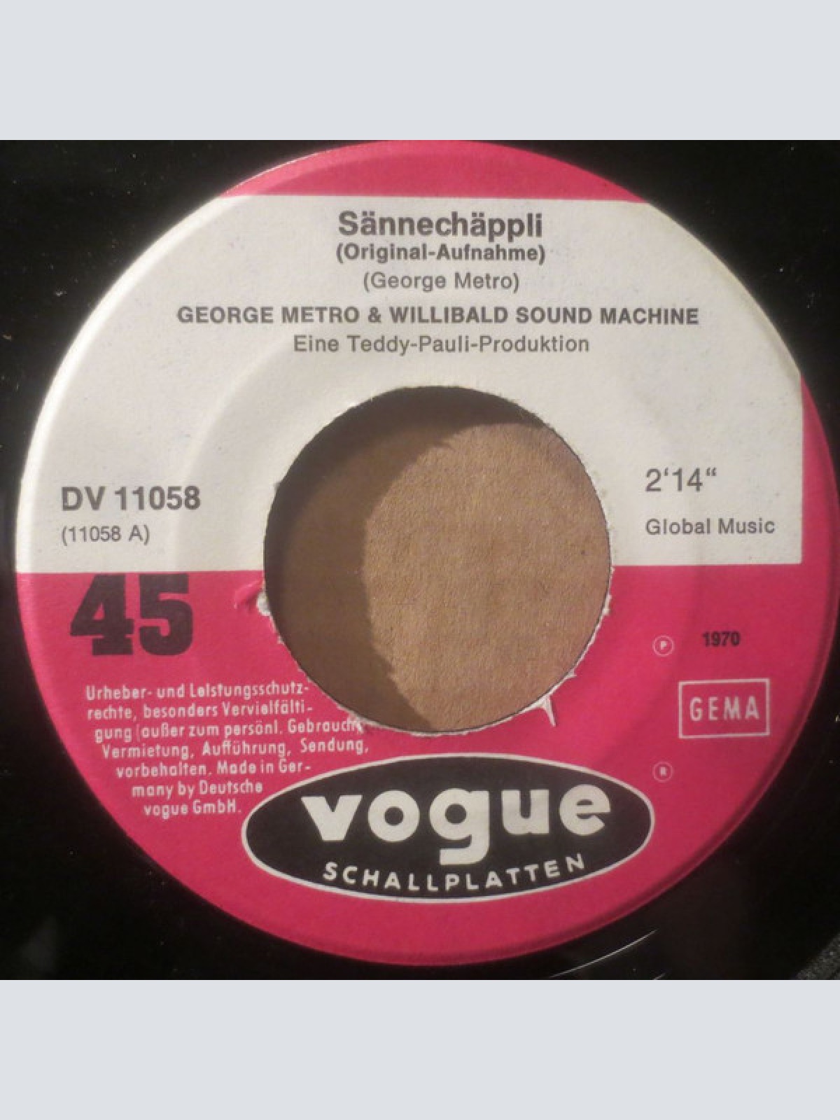 Vinyl / George Metro & Willybald Sound Machine - Sännechäppli