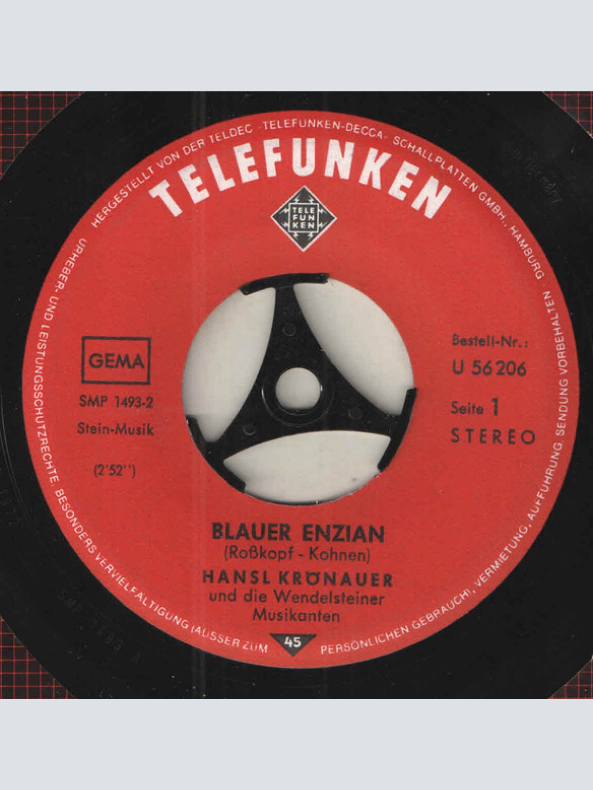 Vinyl / Hansl Krönauer - Blauer Enzian