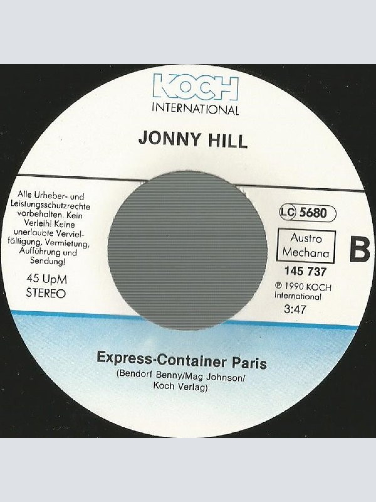 Vinyl / Jonny Hill - Wenn Ich Nur Fliegen Könnte