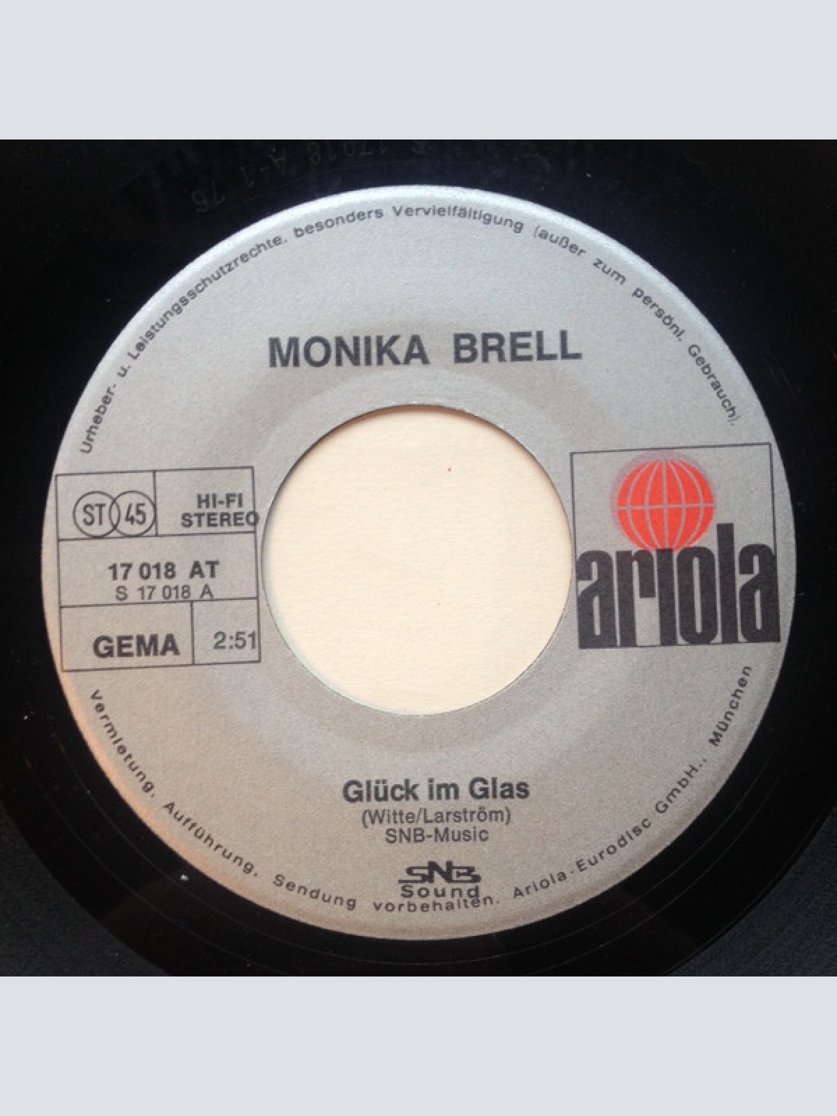 Vinyl / Monika Brell - Glück Im Glas