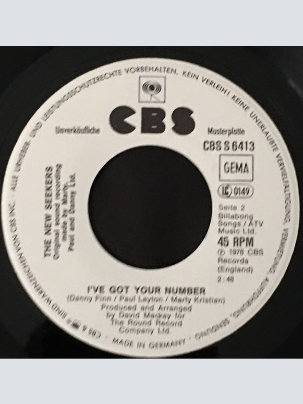 Vinyl / The New Seekers - Anthem