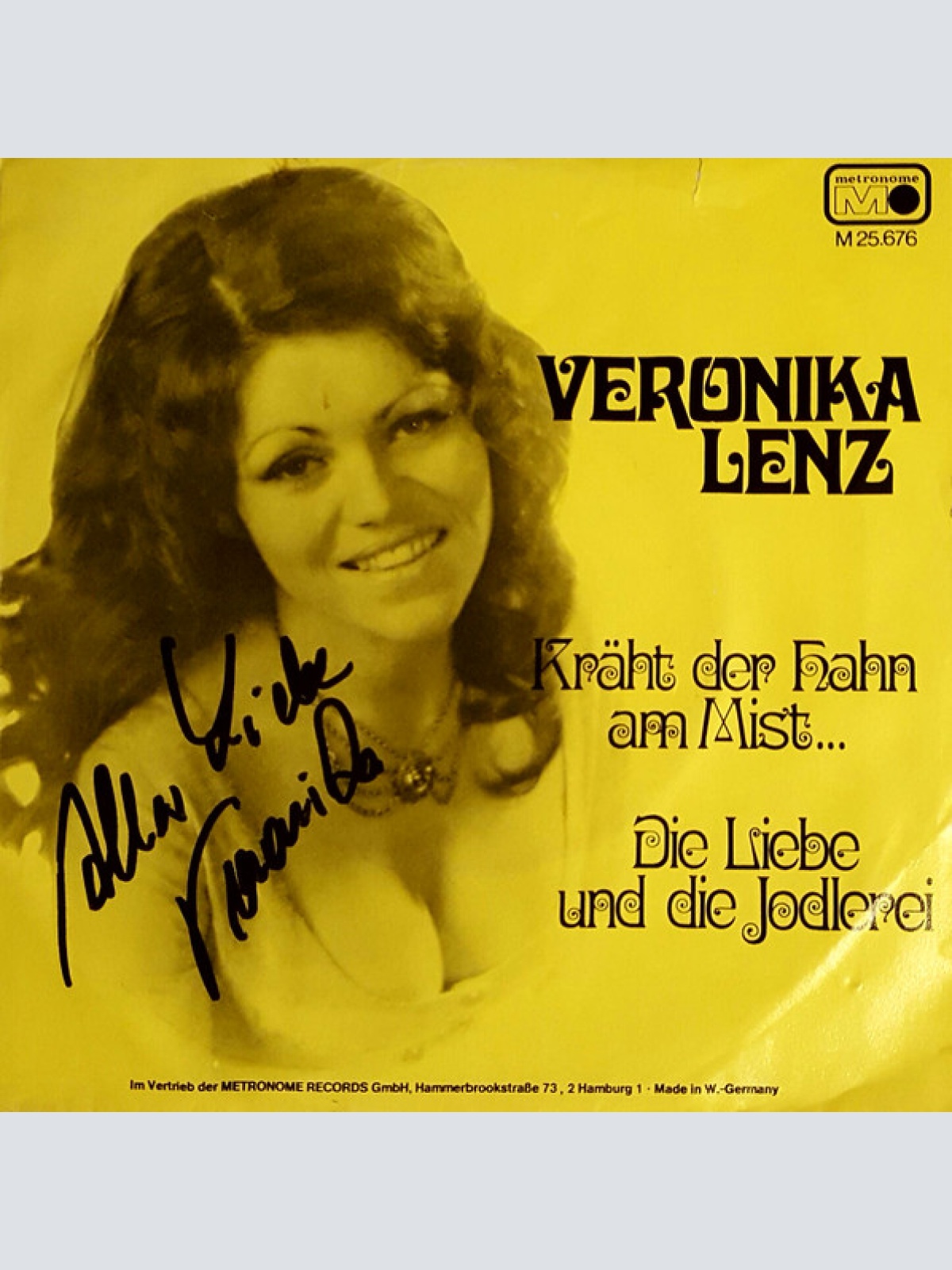 Vinyl / Veronika Lenz - Kräht Der Hahn Am Mist / Die Liebe Und Die Jodlerei
