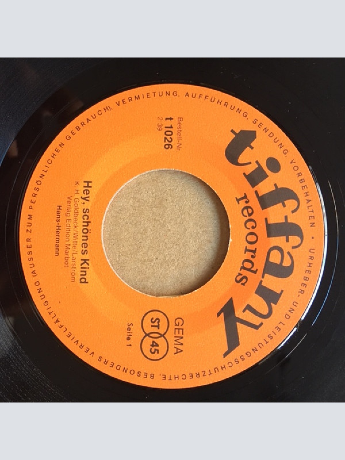 Vinyl / Hans-Hermann - Hey, Schönes Kind / Morgen Trinken Wir Nicht Mehr