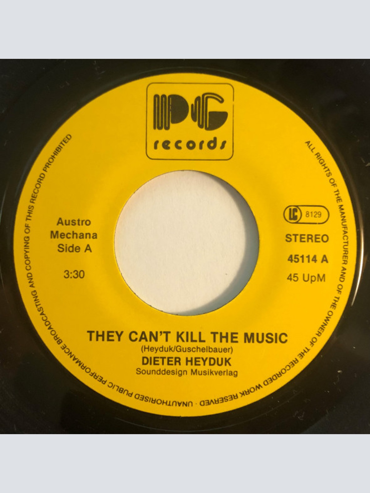 Vinyl / Dieter Heyduk - They Can't Kill The Music