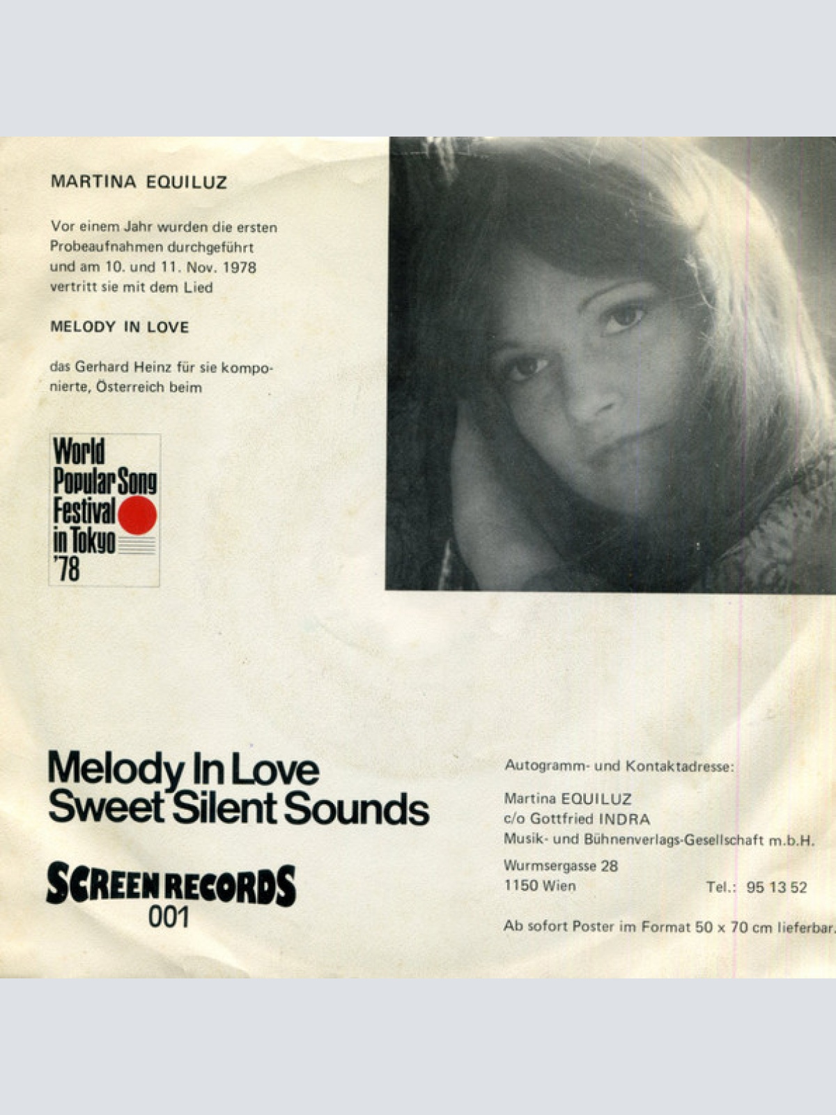 Vinyl / Martina Equiluz - Melody In Love / Sweet Silent Sounds