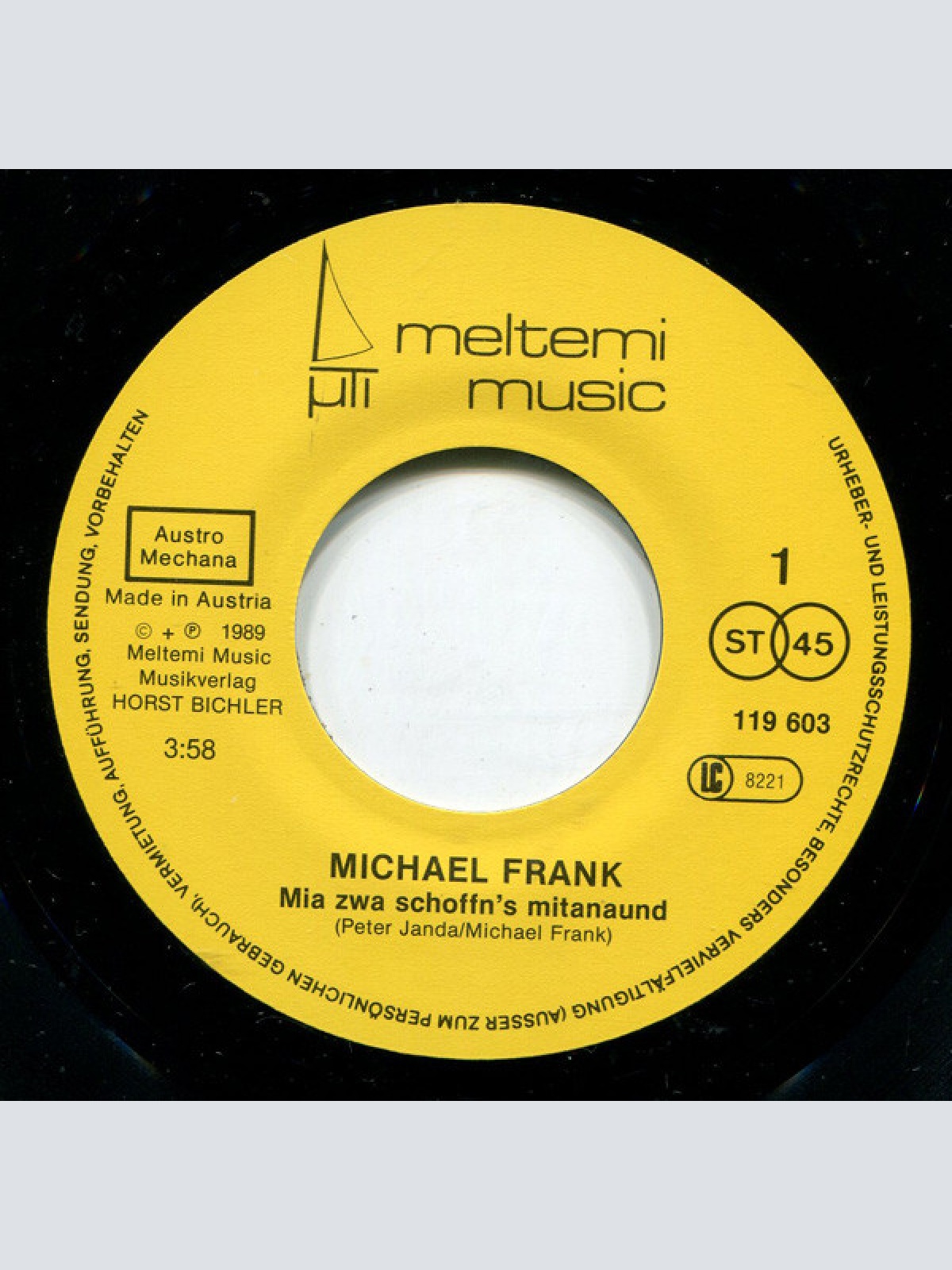 Vinyl / Michael Frank (3) - Wia Zwa Schoffn's Mitanaund / Haßa Tag