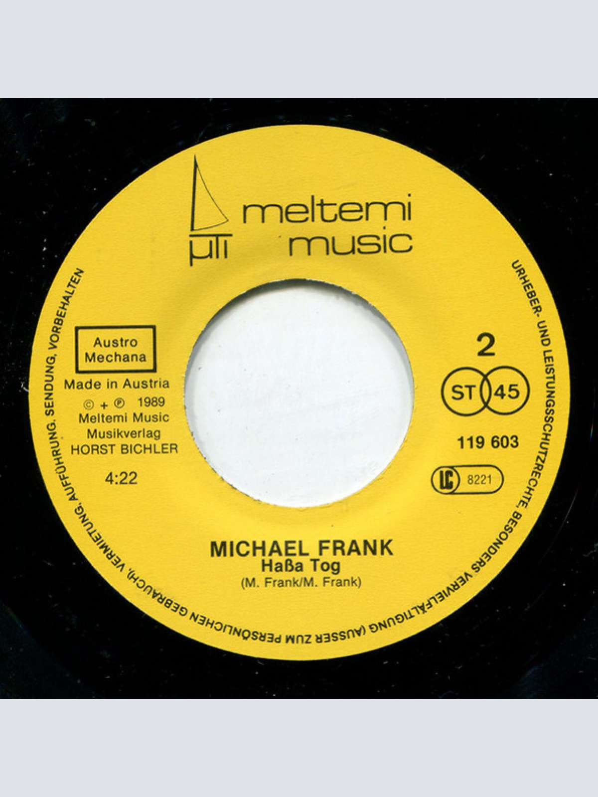 Vinyl / Michael Frank (3) - Wia Zwa Schoffn's Mitanaund / Haßa Tag
