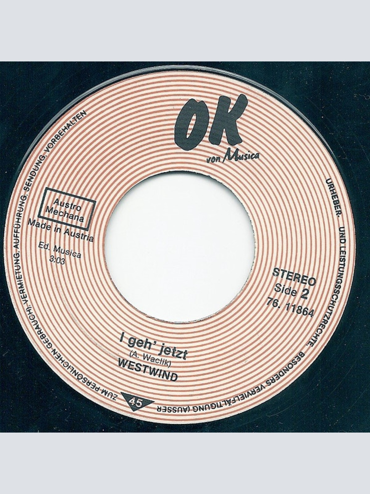 Vinyl / Westwind (7) - Sog, Warum Verstehst Des Net