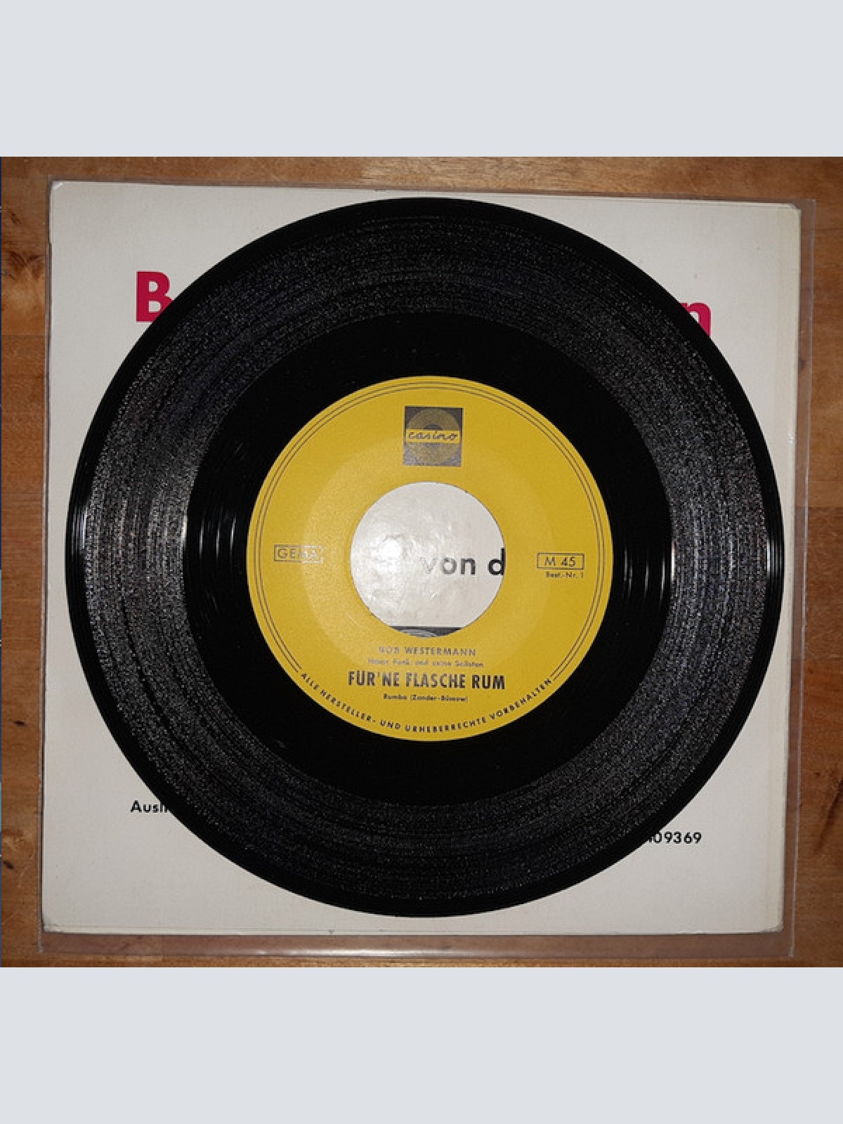 Vinyl / Bob Westermann - Für 'ne Flasche Rum / Es Fuhr Ein Seemann Hinaus