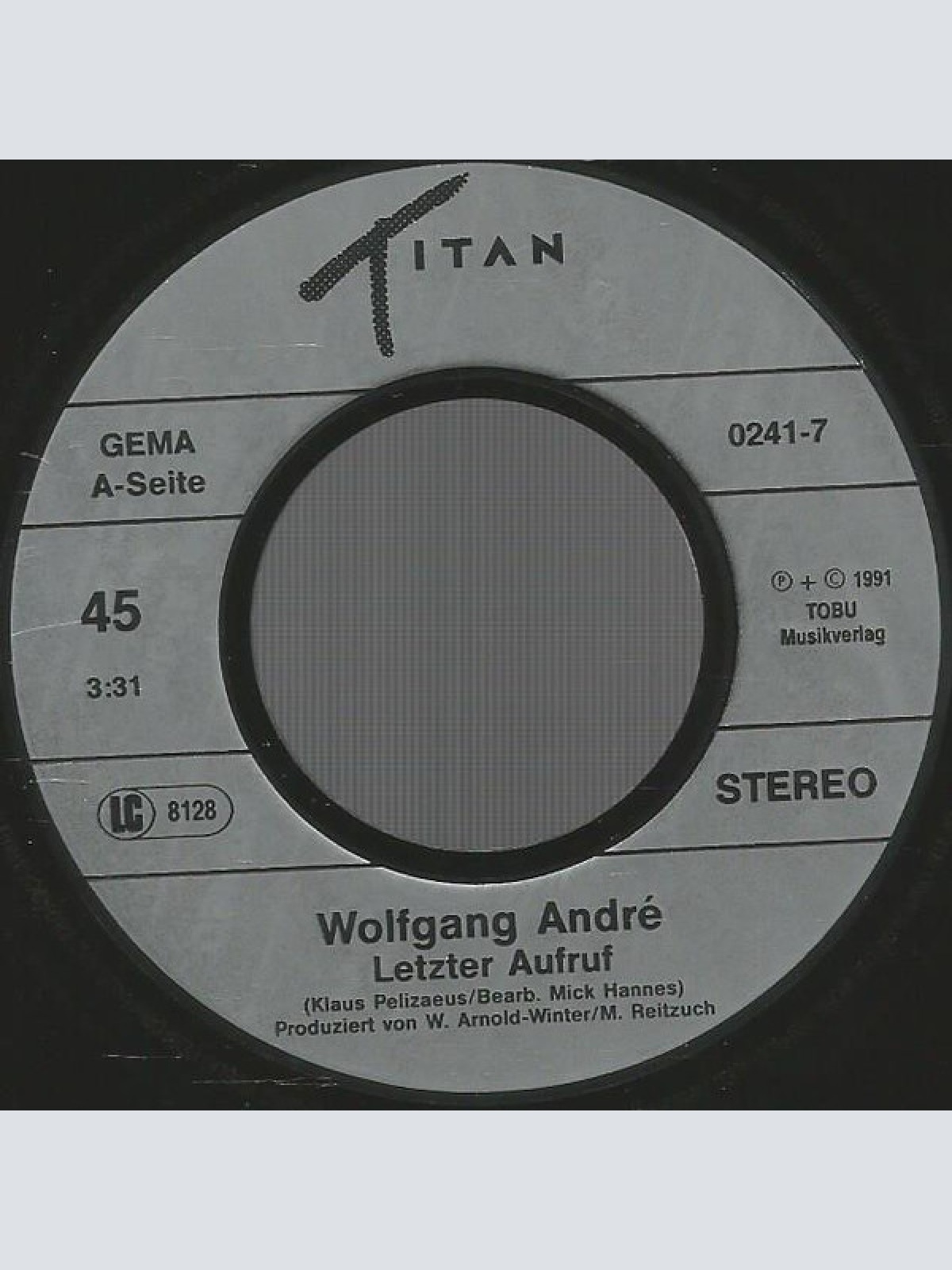 Vinyl / Wolfgang André - Letzter Aufruf
