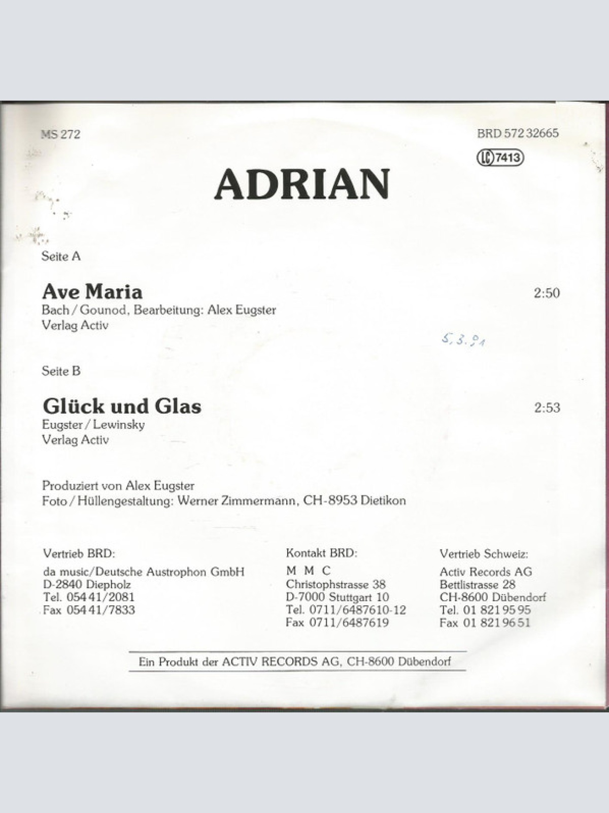 Vinyl / Adrian (49) - Ave Maria