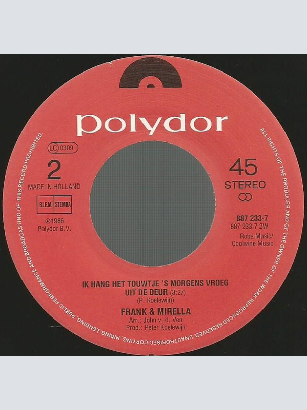 Vinyl / Frank & Mirella - Albany