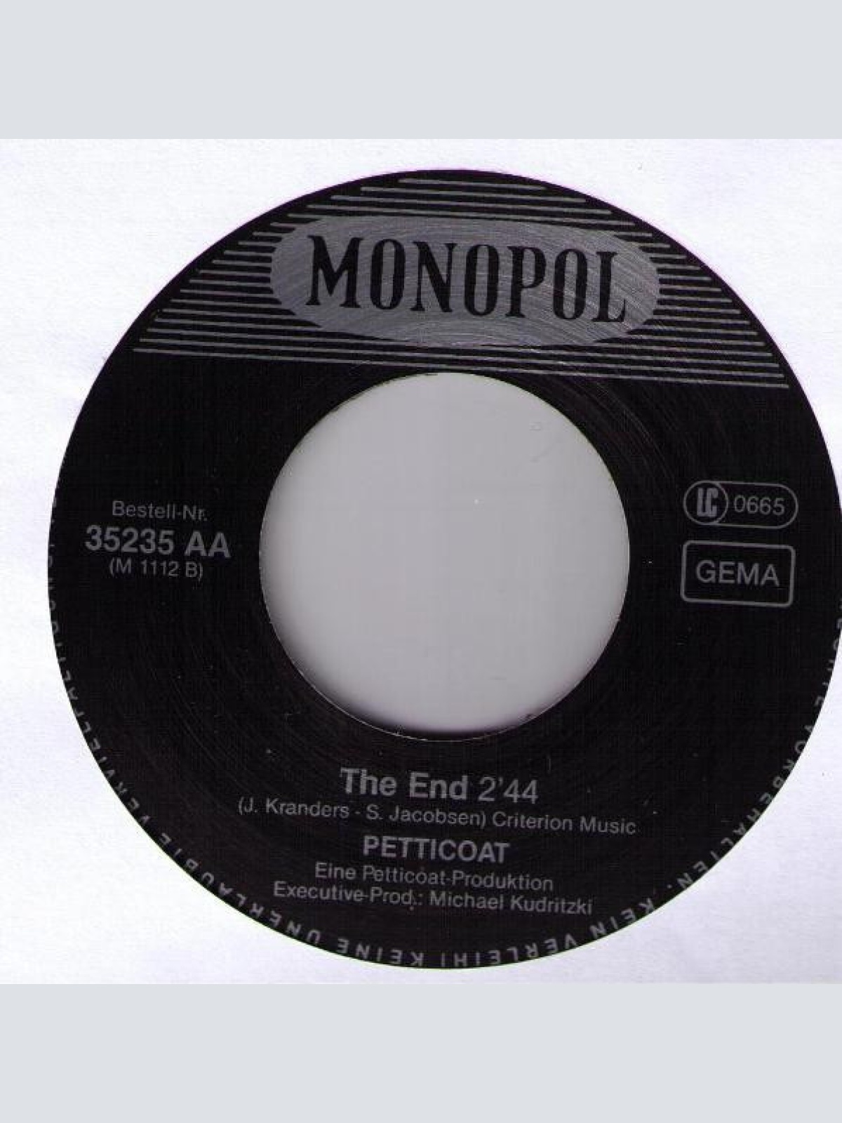 Vinyl / Petticoat - Komm' Doch Mal Rüber / The End