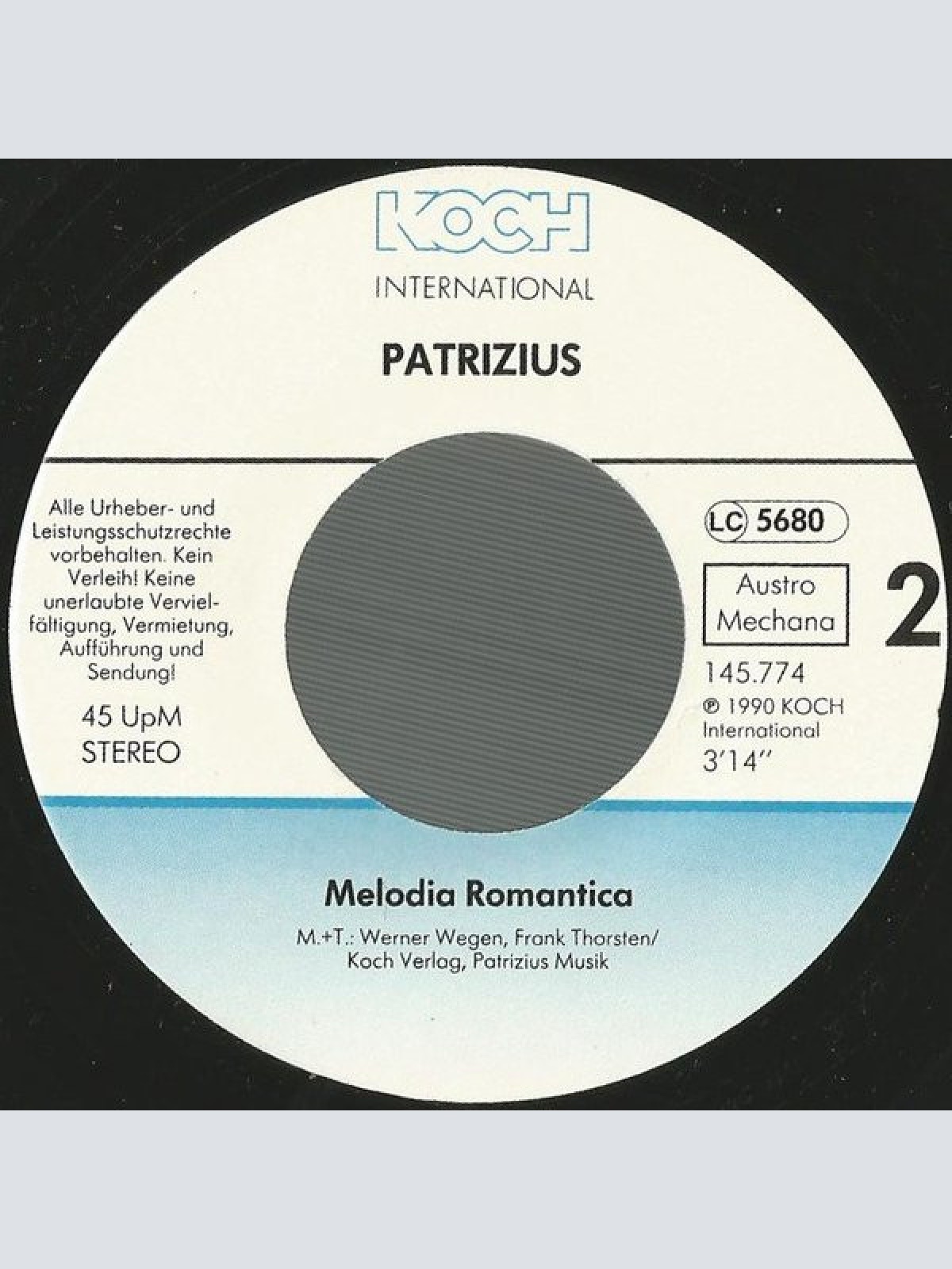 Vinyl / Patrizius - Ein Lächeln Das Mich Traurig Macht