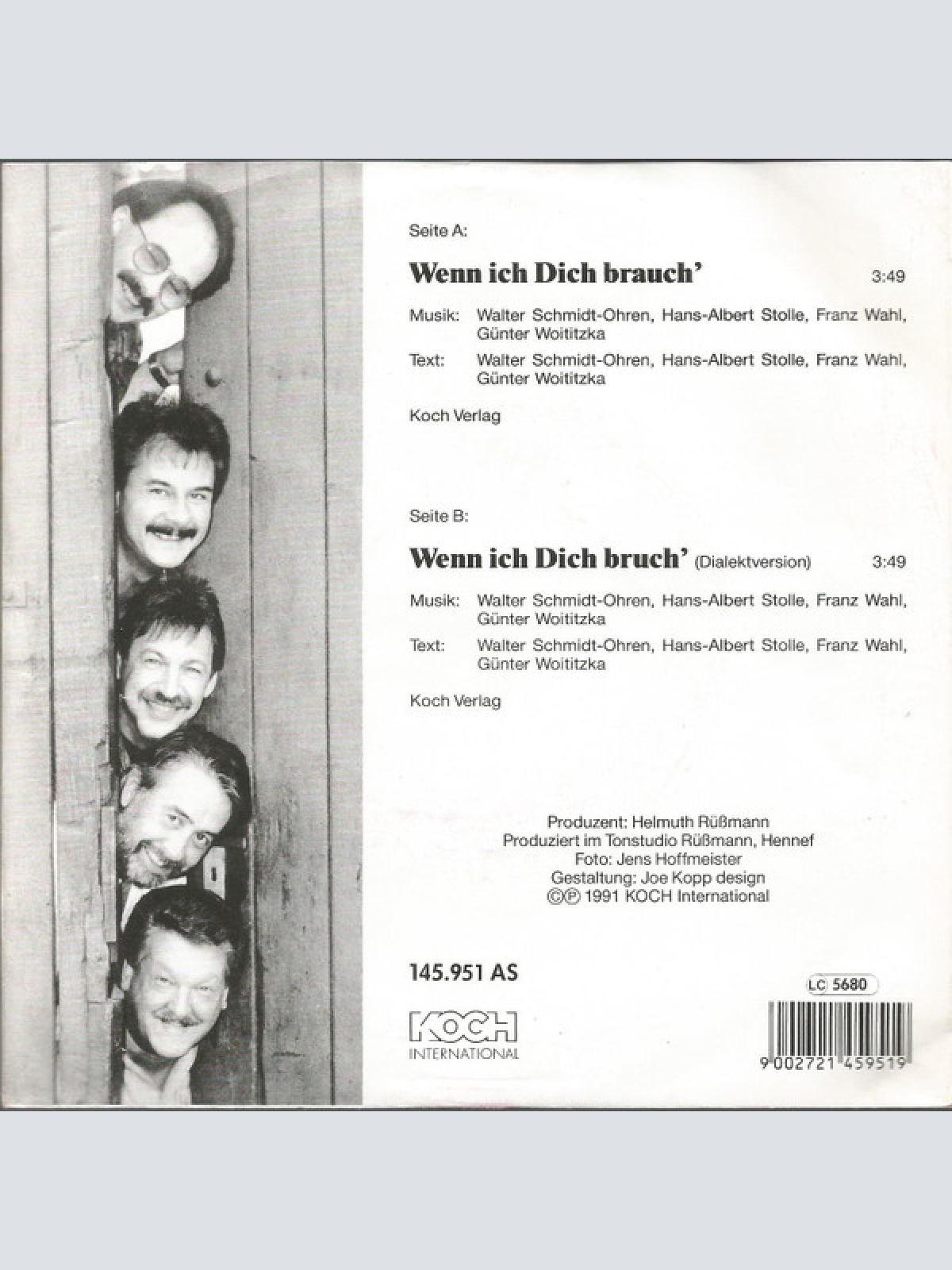 Vinyl / Die Junge* - Wenn Ich Dich Brauch'