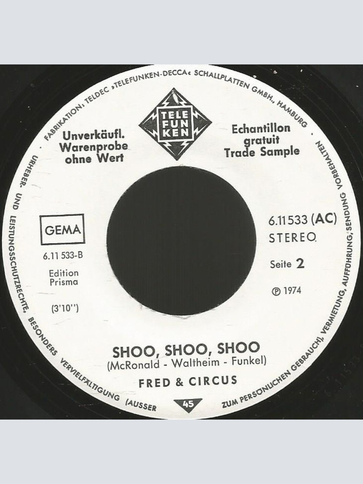 Vinyl / Fred* & Circus (5) - Nix Bier Señor, Nur Sangria (Beer Or Sangria)