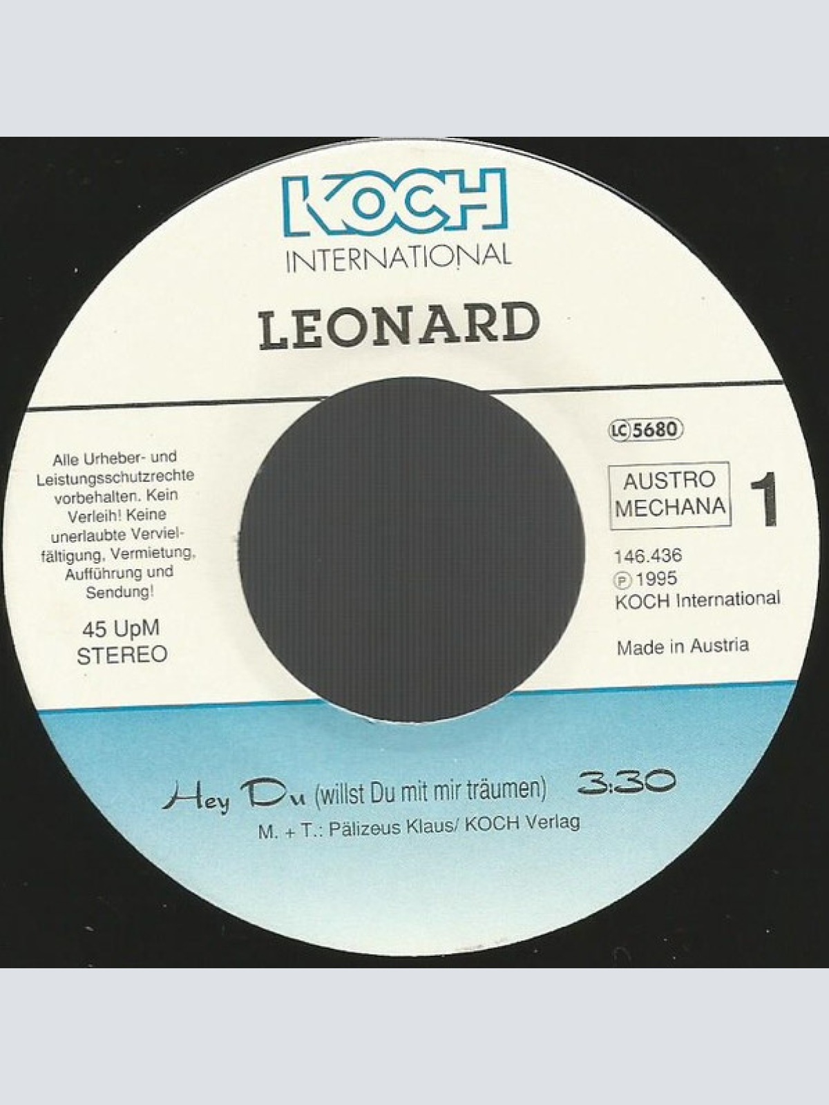 Vinyl / Leonard - Hey Du (Willst Du Mit Mir Träumen)