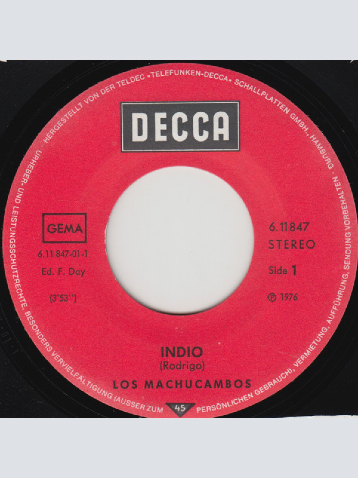 Vinyl / Los Machucambos - Indio